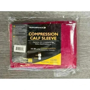 PAIRFORMANCE Performance Compression Calf Support Sleeve 15-20mmHg Pink NEW
